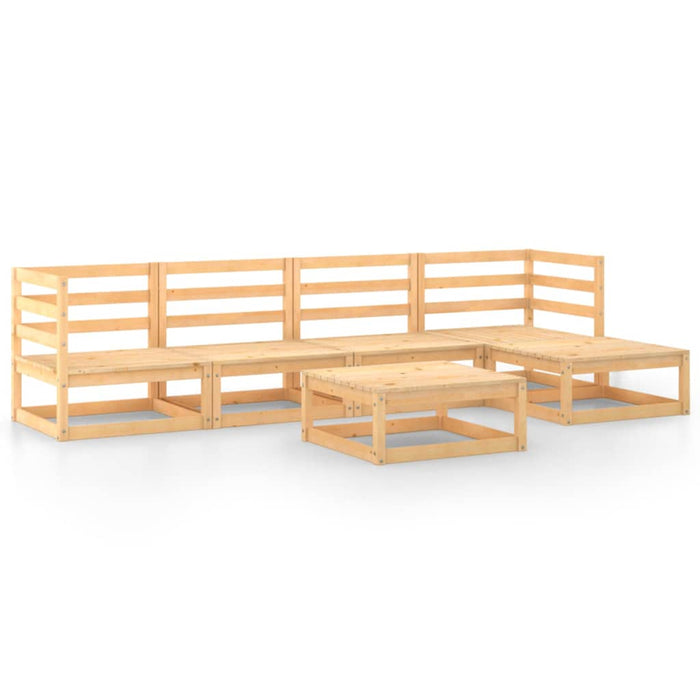 Set Divani da Giardino 6 pz in Legno Massello di Pino 3075539