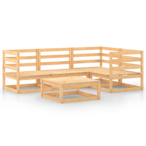 Set Divani da Giardino 5 pz in Legno Massello di Pino 3075549