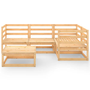 Set Divani da Giardino 5 pz in Legno Massello di Pino 3075549