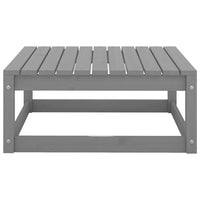 Set Divani da Giardino 9 pz Grigio in Legno Massello di Pino 3075621