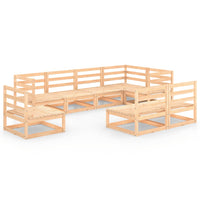 Set Divani da Giardino 8 pz in Legno Massello di Pino 3075624