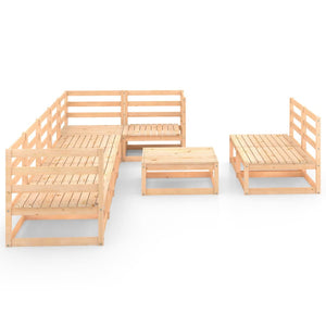 Set Divani da Giardino 9 pz in Legno Massello di Pino 3075629