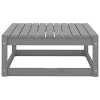Set Divani da Giardino 9 pz Grigio in Legno Massello di Pino 3075631