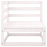 Set Divani da Giardino 6 pz Bianchi in Legno Massello di Pino 3075730