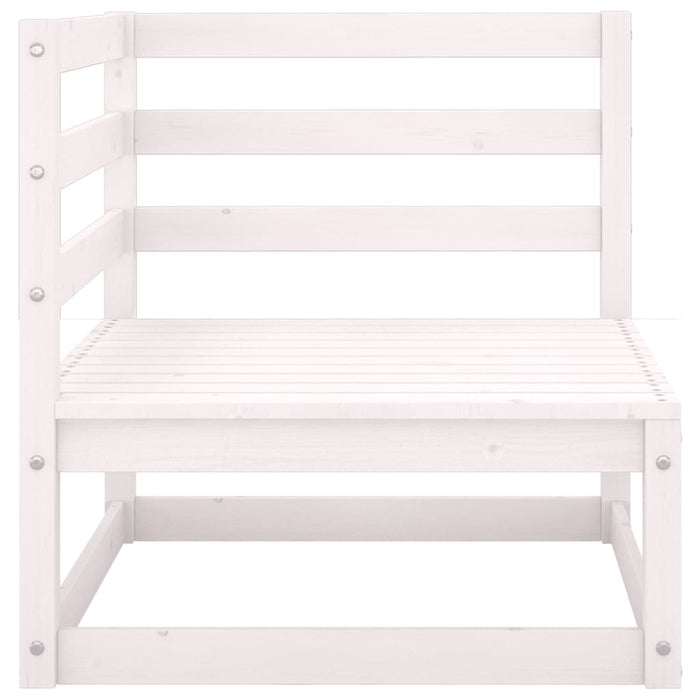 Set Divani da Giardino 6 pz Bianchi in Legno Massello di Pino 3075730