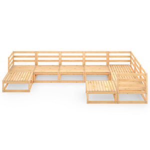 Set Divani da Giardino 9 pz in Legno Massello di Pino 3075754