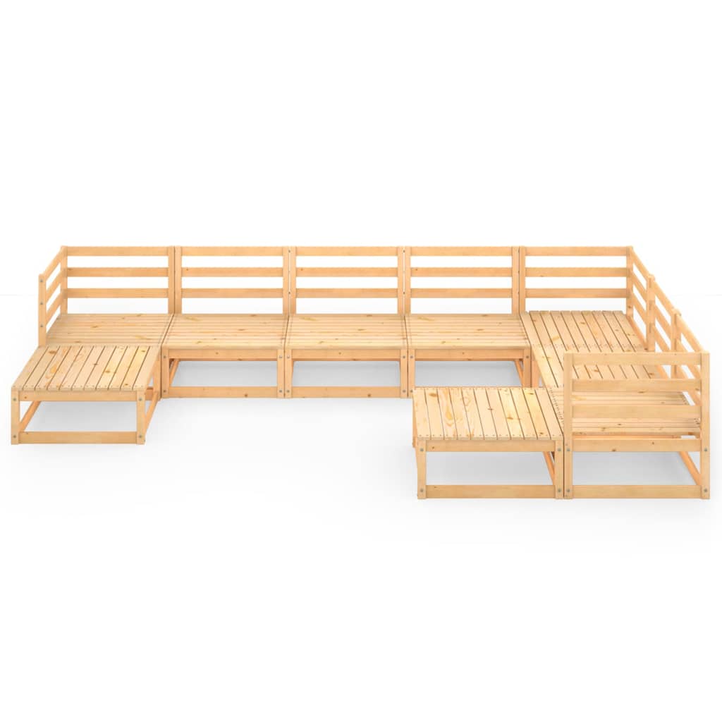 Set Divani da Giardino 9 pz in Legno Massello di Pino 3075754