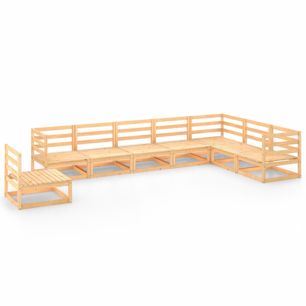 Set Divani da Giardino 8 pz in Legno Massello di Pino 3075774