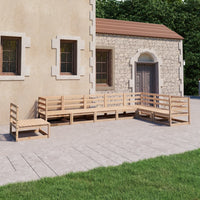 Set Divani da Giardino 8 pz in Legno Massello di Pino 3075774