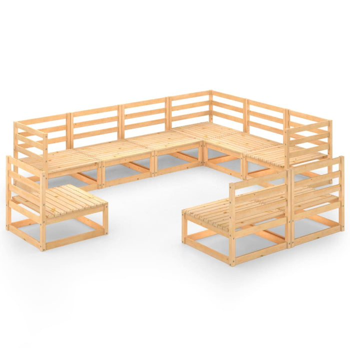 Set Divani da Giardino 9 pz in Legno Massello di Pino 3075784