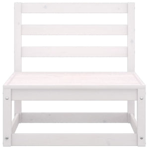 Set Divani da Giardino 11 pz Bianchi in Legno Massello di Pino cod mxl 44086