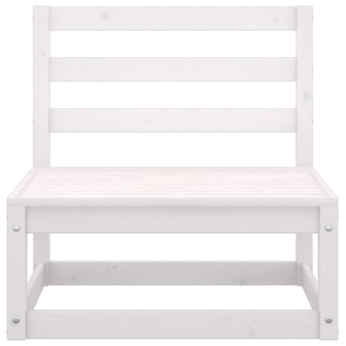 Set Divani da Giardino 11 pz Bianchi in Legno Massello di Pino cod mxl 44086