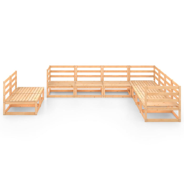 Set Divani da Giardino 9 pz in Legno Massello di Pino cod mxl 37623