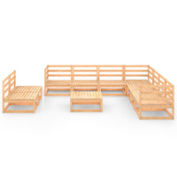 Set Divani da Giardino 10 pz in Legno Massello di Pino cod mxl 37628