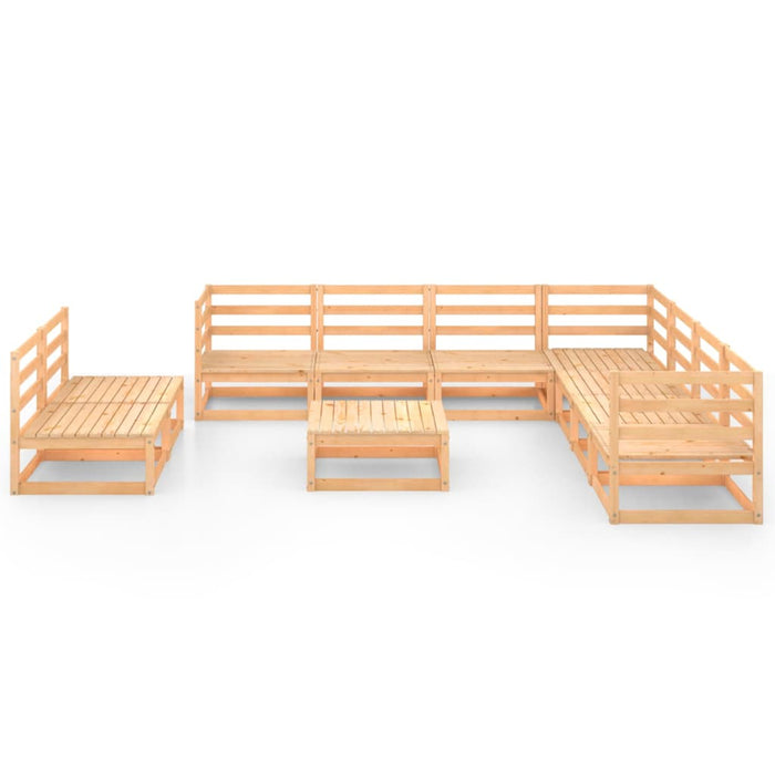 Set Divani da Giardino 10 pz in Legno Massello di Pino cod mxl 37628