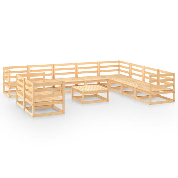 Set Divani da Giardino 11 pz in Legno Massello di Pino 3075929