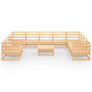 Set Divani da Giardino 11 pz in Legno Massello di Pino 3075929
