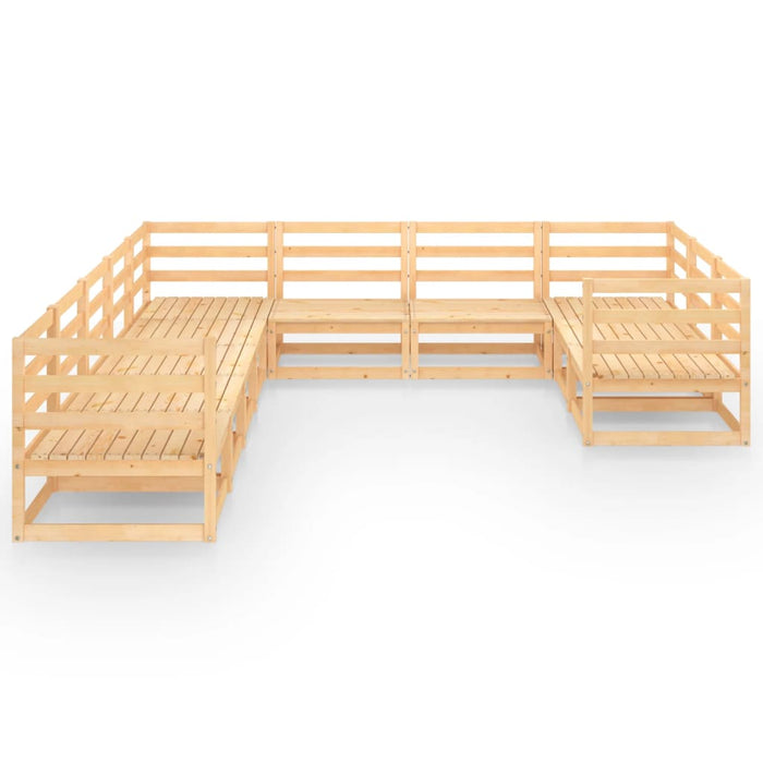 Set Divani da Giardino 10 pz in Legno Massello di Pino cod mxl 37143