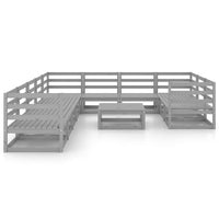 Set Divani da Giardino 11 pz in Legno Massello di Pino cod mxl 37149