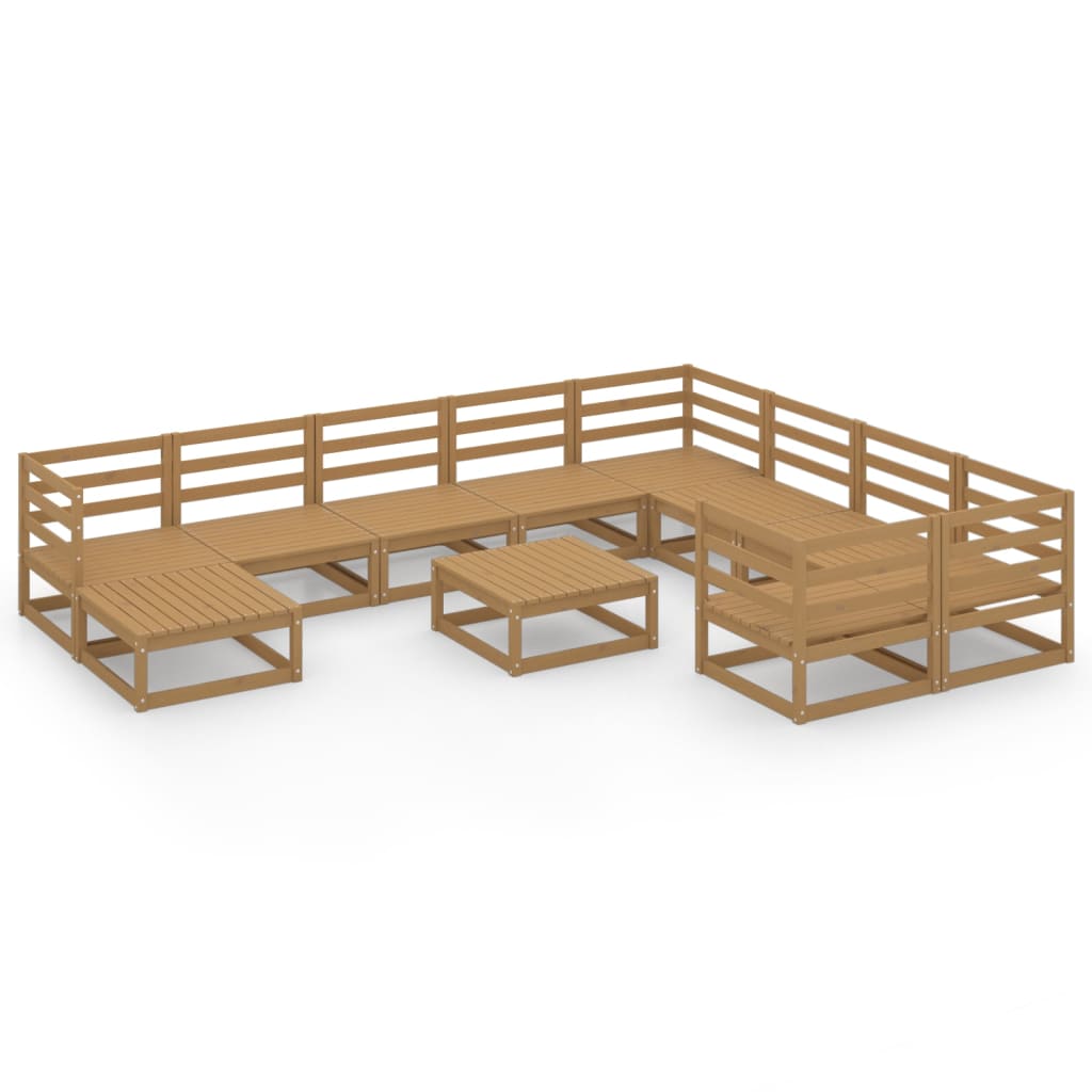 Set Divani da Giardino 11 pz in Legno Massello di Pino  cod mxl 37184
