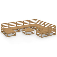 Set Divani da Giardino 11 pz in Legno Massello di Pino 3076032