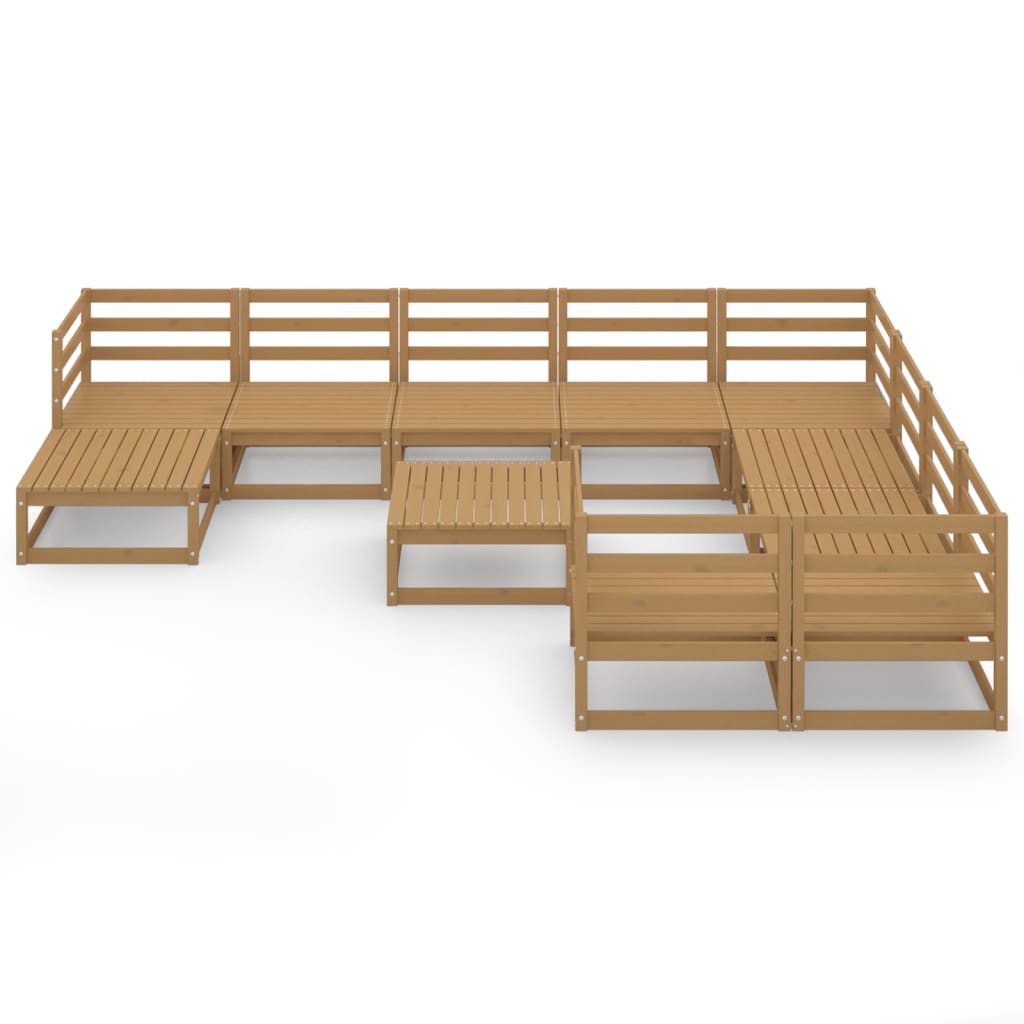 Set Divani da Giardino 11 pz in Legno Massello di Pino  cod mxl 37184