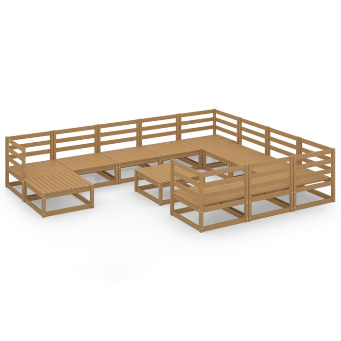 Set Divani da Giardino 12 pz in Legno Massello di Pino 3076042