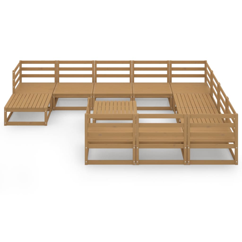 Set Divani da Giardino 12 pz in Legno Massello di Pino cod mxl 37191