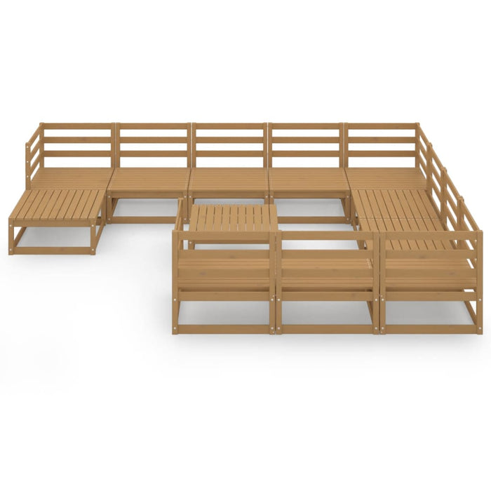 Set Divani da Giardino 12 pz in Legno Massello di Pino 3076042