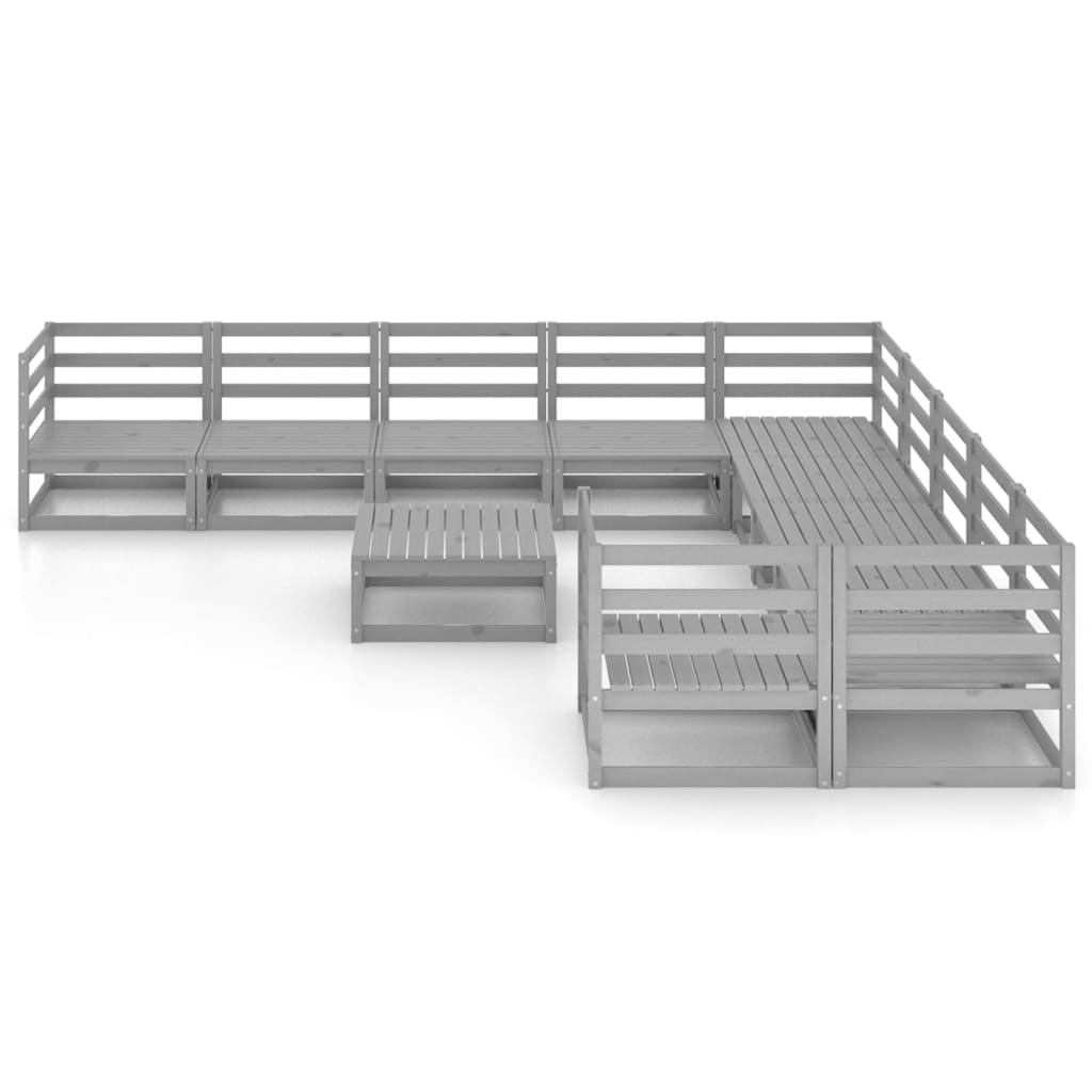 Set Divani da Giardino 12 pz in Legno Massello di Pino cod mxl 37202