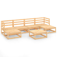 Set Divani da Giardino 7 pz in Legno Massello di Pino 3076069