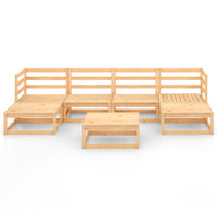 Set Divani da Giardino 7 pz in Legno Massello di Pino 3076069