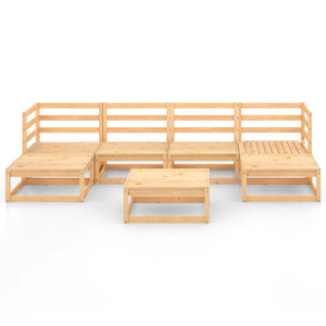 Set Divani da Giardino 7 pz in Legno Massello di Pino 3076069
