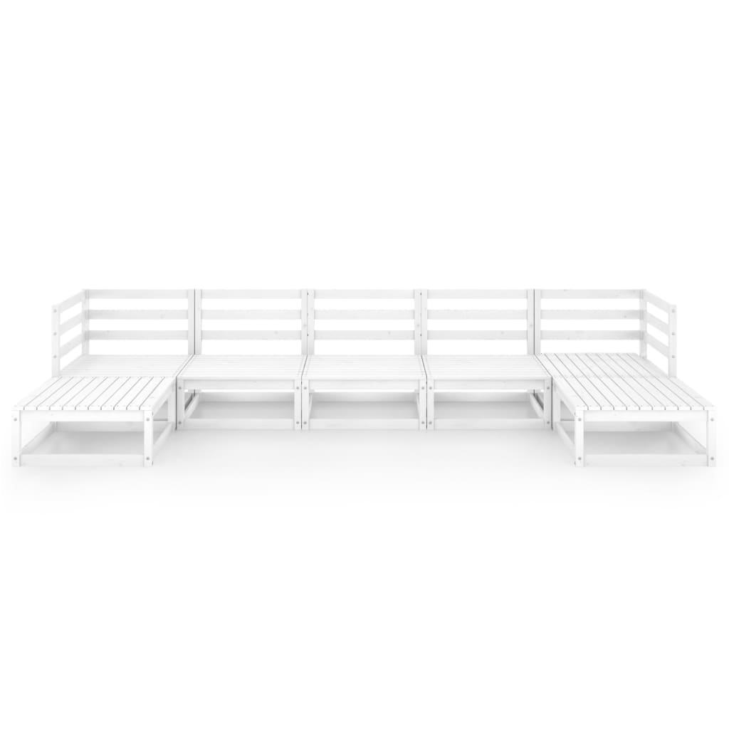 Set Divani da Giardino 7 pz in Legno Massello di Pino 3076075