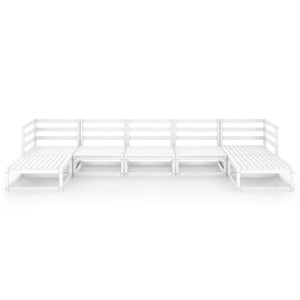 Set Divani da Giardino 7 pz in Legno Massello di Pino 3076075