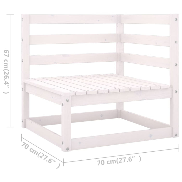 Set Divani da Giardino 7 pz in Legno Massello di Pino 3076075