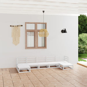 Set Divani da Giardino 7 pz in Legno Massello di Pino 3076075