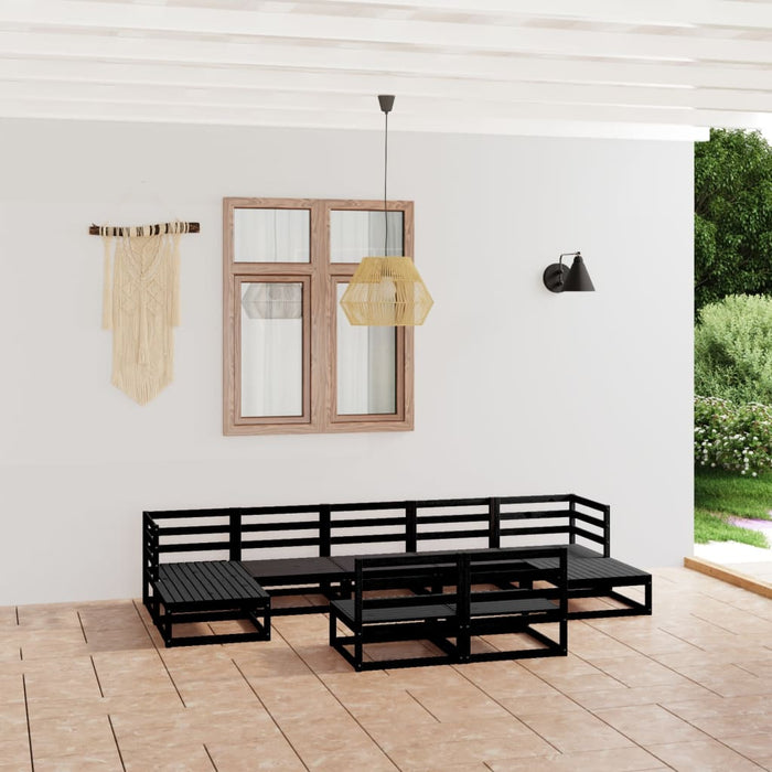 Set Divani da Giardino 9 pz in Legno Massello di Pino 3076088