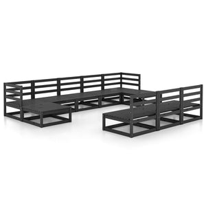 Set Divani da Giardino 10 pz in Legno Massello di Pino cod mxl 37228