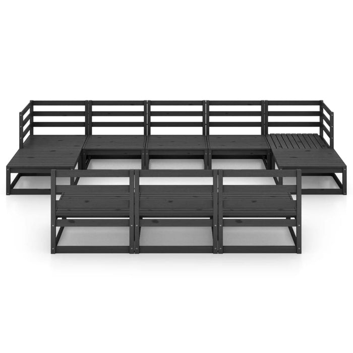 Set Divani da Giardino 10 pz in Legno Massello di Pino cod mxl 37228