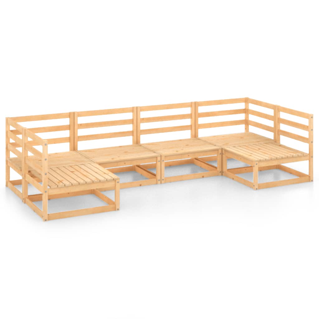 Set Divani da Giardino 6 pz in Legno Massello di Pino 3076119