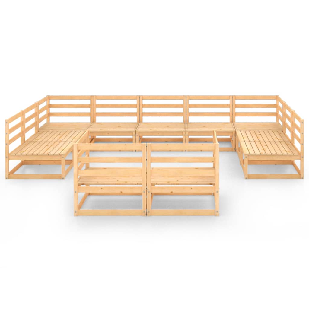 Set Divani da Giardino 11 pz in Legno Massello di Pino 3076209