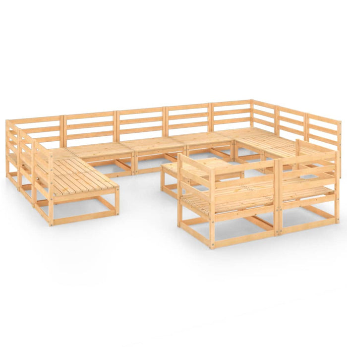 Set Divani da Giardino 12 pz in Legno Massello di Pino 3076214
