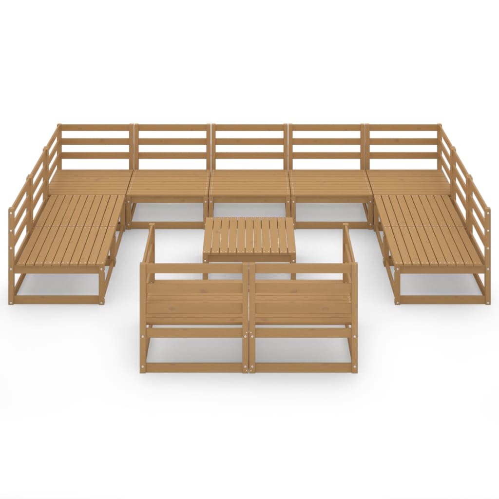 Set Divani da Giardino 12 pz in Legno Massello di Pino cod mxl 37333