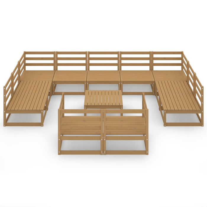 Set Divani da Giardino 12 pz in Legno Massello di Pino cod mxl 37333