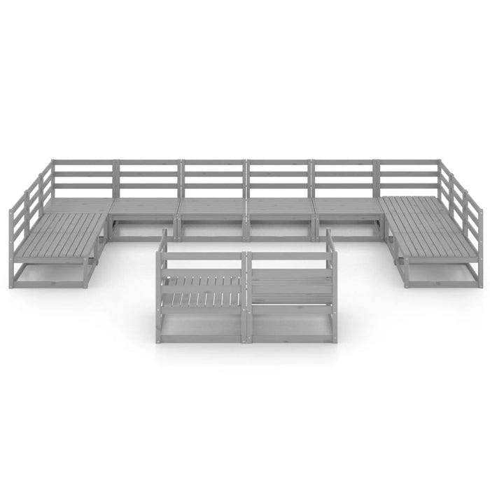 Set Divani da Giardino 12 pz in Legno Massello di Pino cod mxl 37344