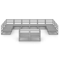 Set Divani da Giardino 12 pz in Legno Massello di Pino 3076221