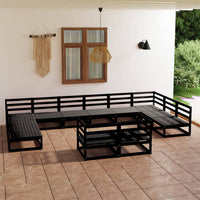 Set Divani da Giardino 12 pz in Legno Massello di Pino 3076223