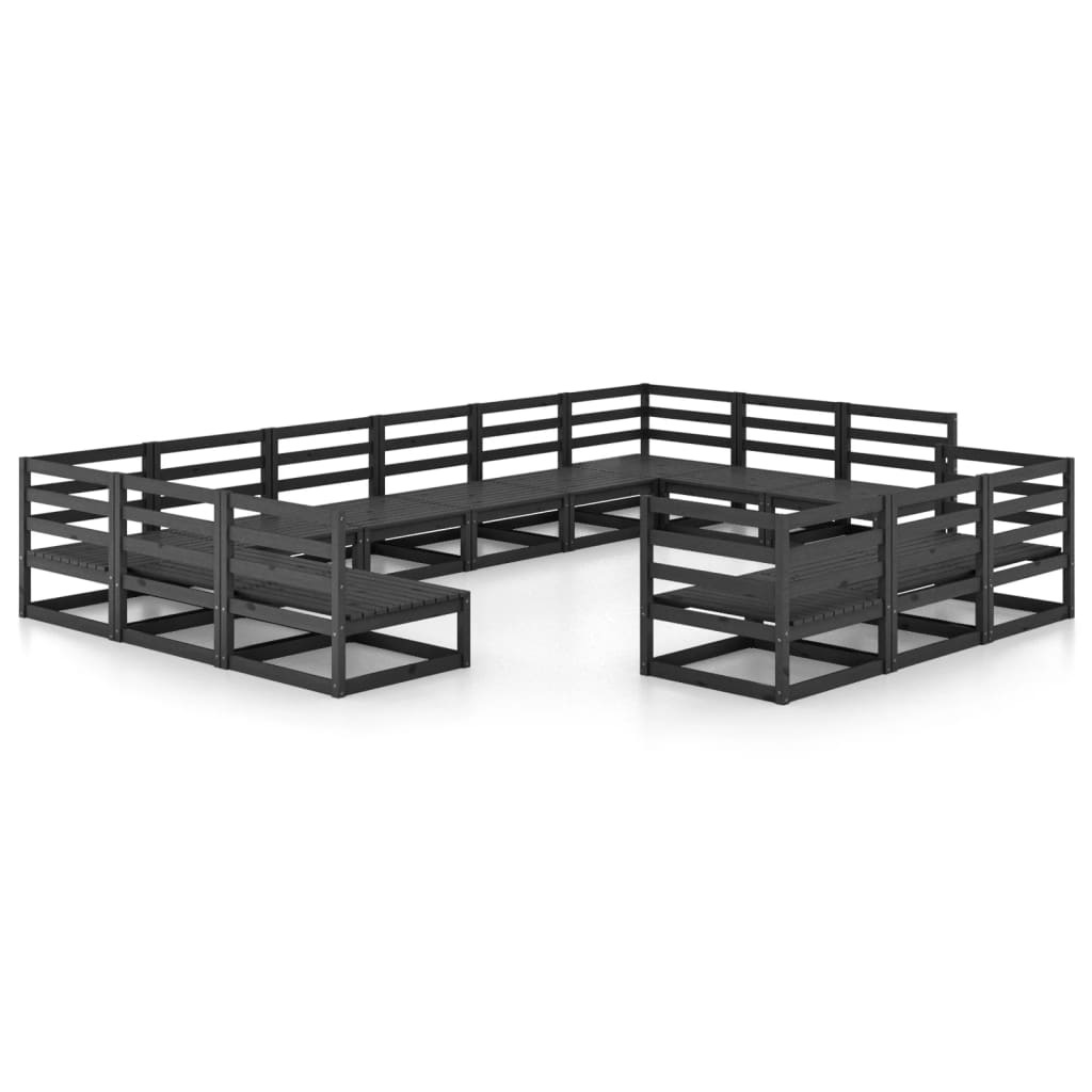 Set Divani da Giardino 13 pz in Legno Massello di Pino cod mxl 37346