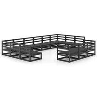 Set Divani da Giardino 13 pz in Legno Massello di Pino cod mxl 37346